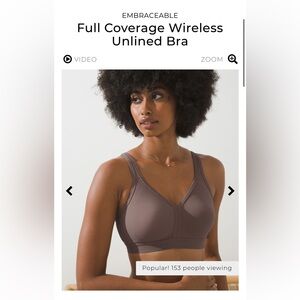 Soma EMBRACEABLE Full Coverage Wireless Unlined Bra, 34D